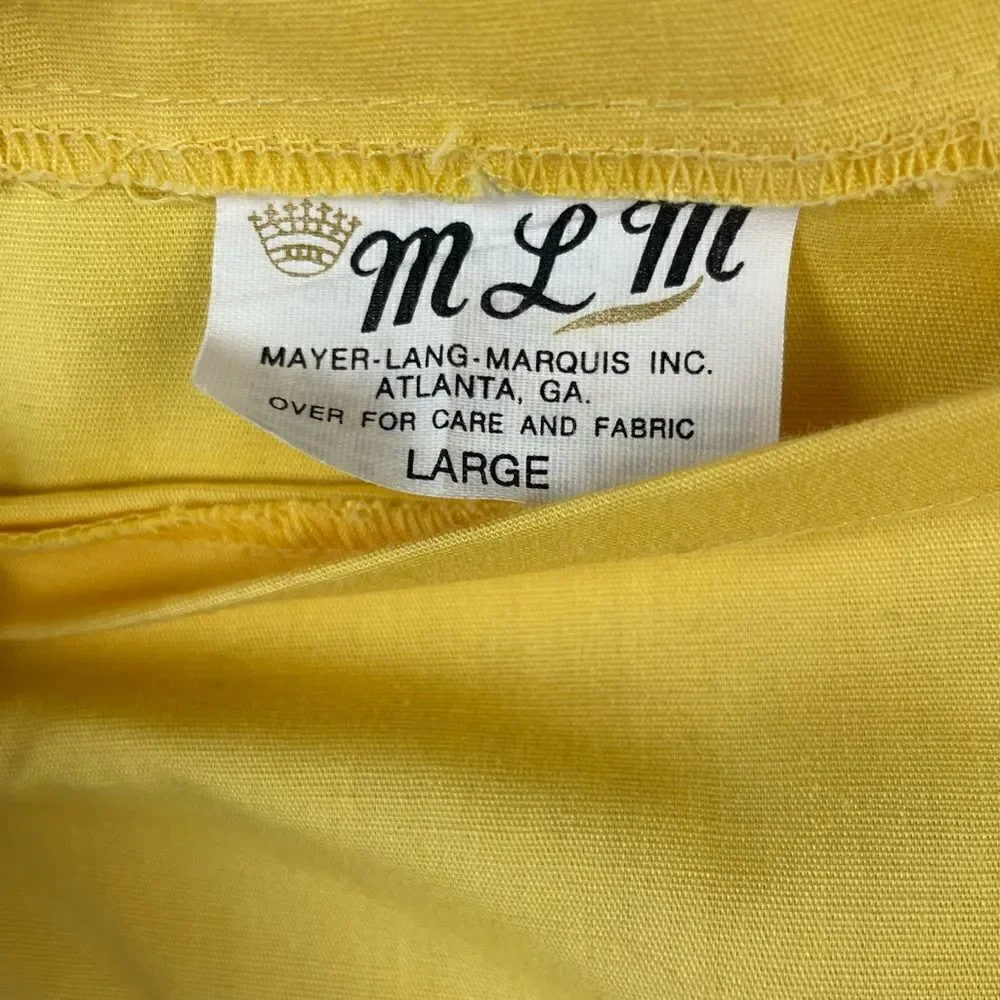 Vintage MLM Yellow Shirt and Matching Shorts Size L EUC